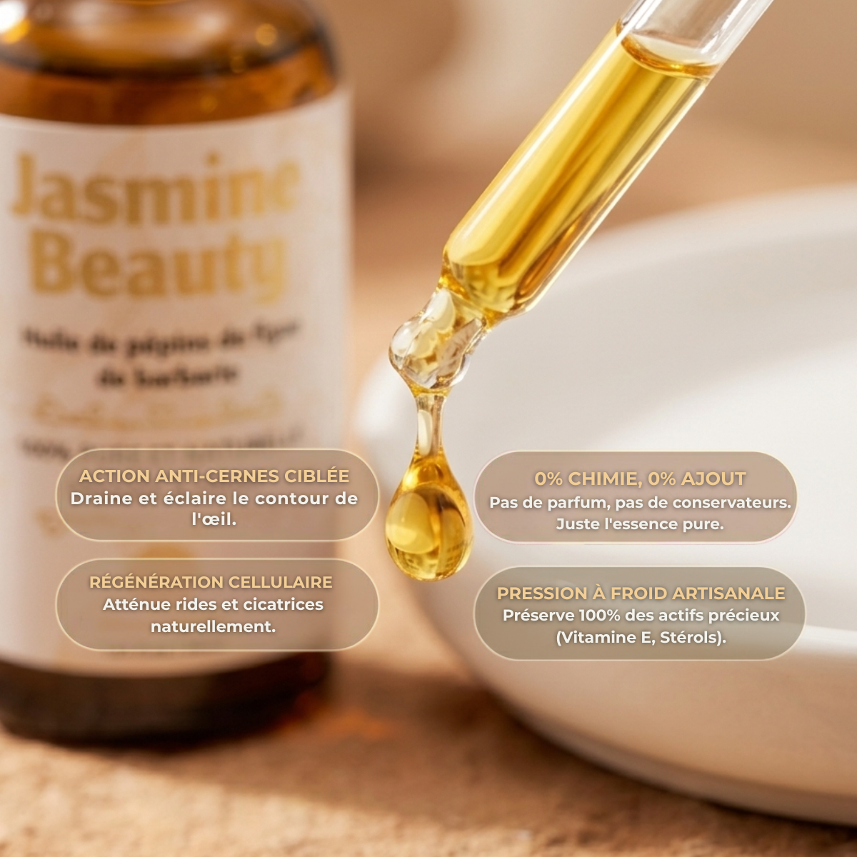 Huile de Pépins de Figue de Barbarie Jasmine Beauty